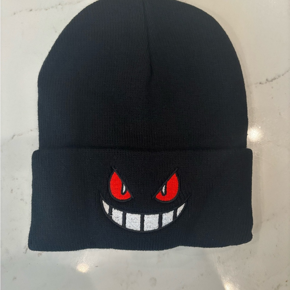 Pokemon Black Gengar Knit Beanie Hat